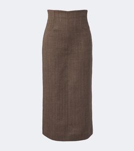 Maison Margiela Maison Margiela Herringbone virgin wool midi skirt