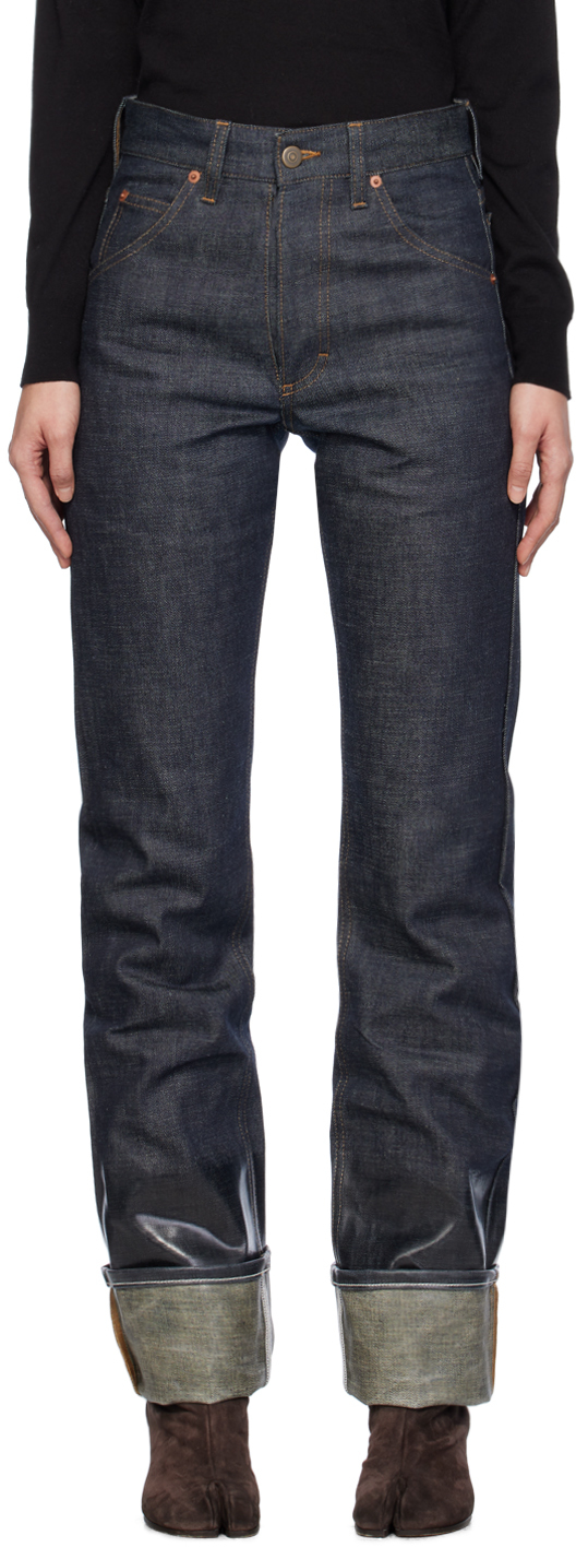 Maison Margiela - Indigo Lacquered Jeans