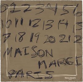 Maison Margiela Maison Margiela Khaki Foulard Scarf