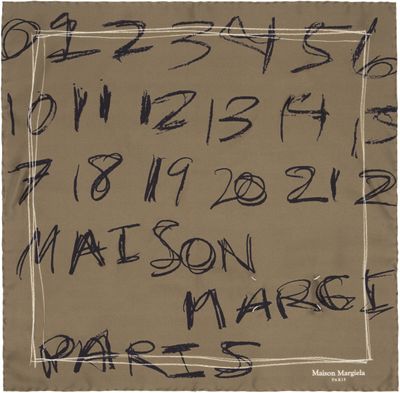 Maison Margiela Maison Margiela Khaki Foulard Scarf