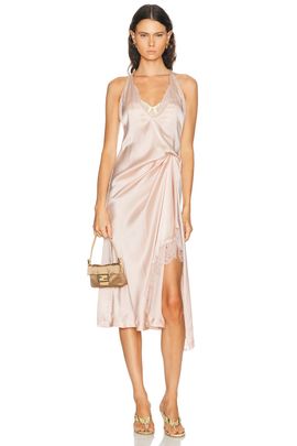 Maison Margiela Maison Margiela Lace Slip Midi Dress