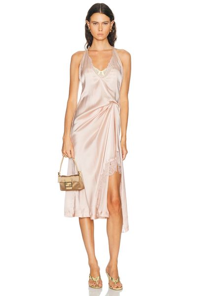 Maison Margiela Maison Margiela Lace Slip Midi Dress