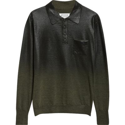 Maison Margiela Maison Margiela Metallic Long Sleeve Polo