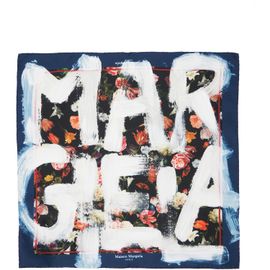Maison Margiela Maison Margiela Multicolor Printed Silk Foulard Scarf