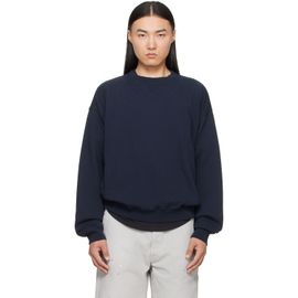 Maison Margiela Maison Margiela Navy Double-Layer Cotton Sweatshirt