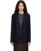 Maison Margiela Maison Margiela Navy Minimal Virgin Wool Blazer - 1