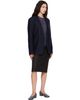 Maison Margiela Maison Margiela Navy Minimal Virgin Wool Blazer - 4