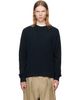 Maison Margiela Maison Margiela Navy Virgin Wool Crewneck Sweater - 1