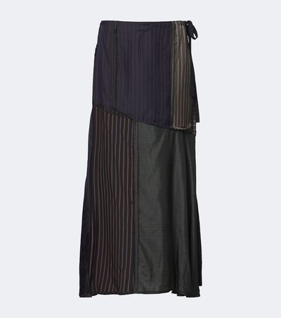 Maison Margiela Maison Margiela Patchwork striped maxi skirt