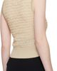 Maison Margiela Maison Margiela Pink & Beige Scalloped Vest - 3