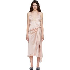Maison Margiela Maison Margiela Pink Lace Slip Midi Dress