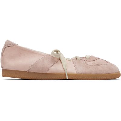 Maison Margiela Maison Margiela Pink Replica Soft Laced Ballerina Flats