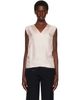 Maison Margiela Maison Margiela Pink Silk V-Neck Top - 1