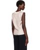 Maison Margiela Maison Margiela Pink Silk V-Neck Top - 3