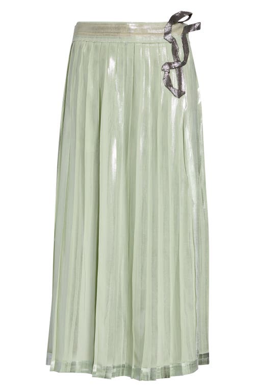 Maison Margiela Maison Margiela Pleated Metallic Midi Skirt