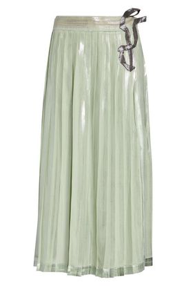 Maison Margiela Maison Margiela Pleated Metallic Midi Skirt