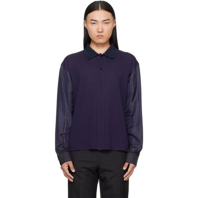 Maison Margiela Maison Margiela Purple Bimaterial Shirt