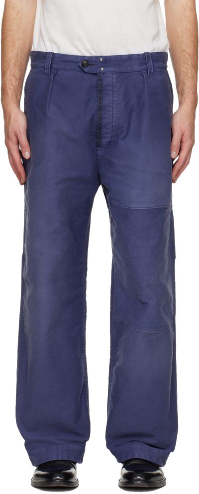 Maison Margiela Maison Margiela Purple Workers Moleskin Trousers