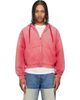 Maison Margiela Maison Margiela Red Embroidered Logo Hoodie - 1