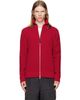Maison Margiela Maison Margiela Red Knit Zip-Up Sweater - 1