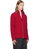 Maison Margiela Maison Margiela Red Knit Zip-Up Sweater - 2