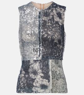 Maison Margiela Maison Margiela Sequined patchwork top
