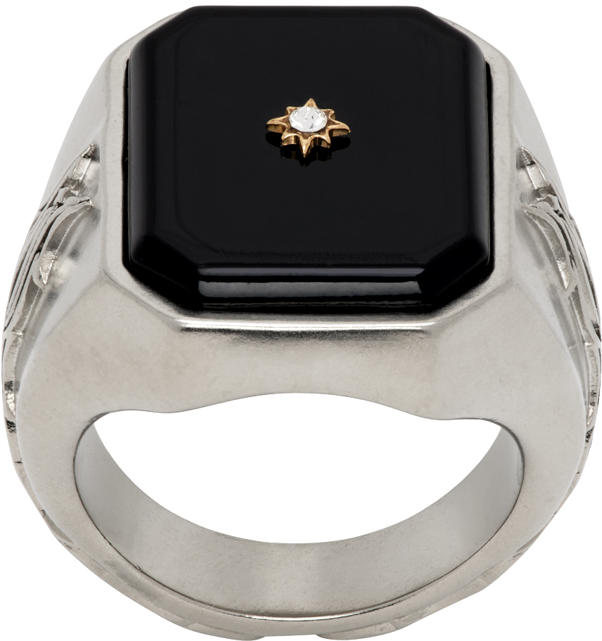 Maison Margiela マルジェラEnamel SignetRing Maison Margiela - Silver Enamel Animation Signet Ring