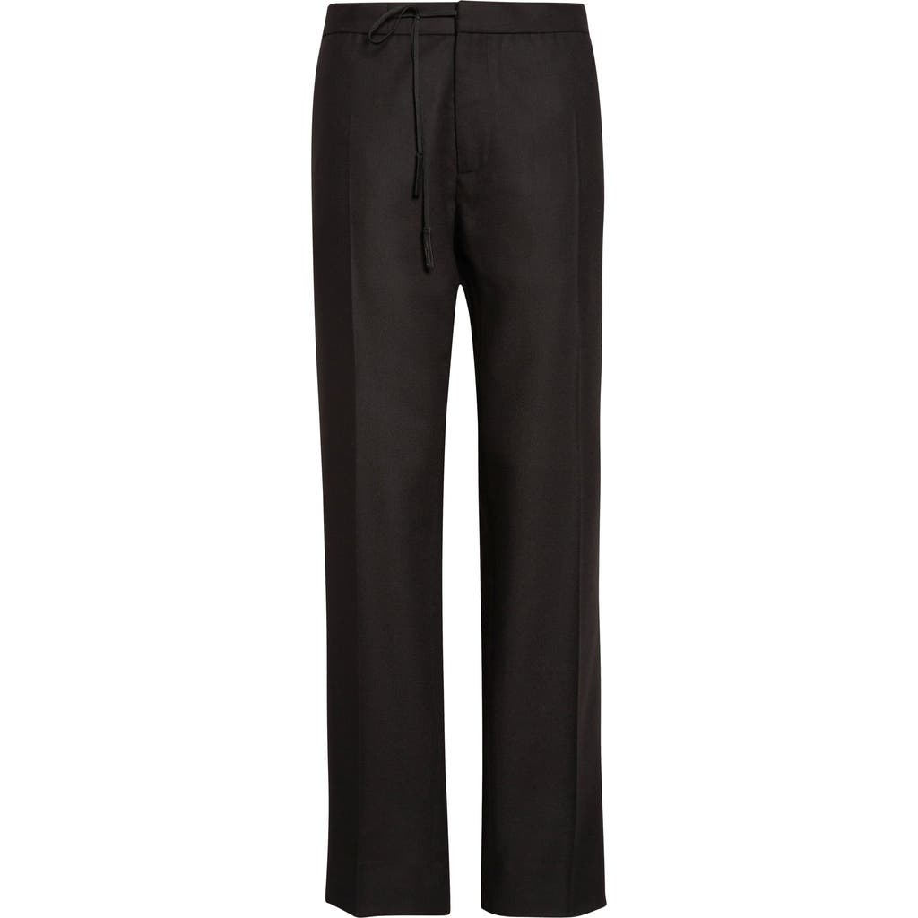 Maison Margiela - Straight Leg Virgin Wool Flannel Trousers