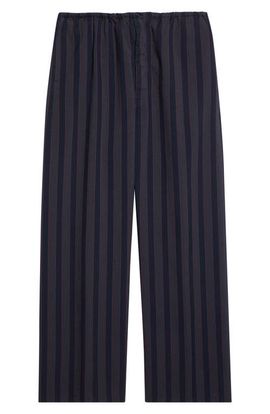 Maison Margiela Maison Margiela Stripe Cotton Wide Leg Pajama Trousers