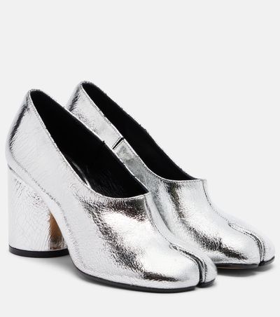 Maison Margiela Maison Margiela Tabi 80 metallic leather pumps
