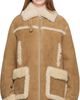 Maison Margiela Maison Margiela Tan Caban Shearling Coat - 1