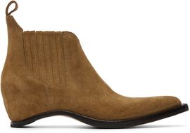 Maison Margiela Maison Margiela Tan Heel-Less Western Chelsea Boots