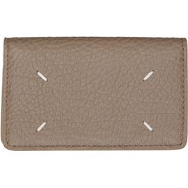 Maison Margiela Maison Margiela Taupe Calfskin Card Holder