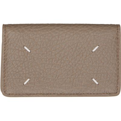 Maison Margiela Maison Margiela Taupe Calfskin Card Holder