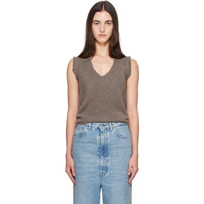 Maison Margiela Maison Margiela Taupe Lived In Sweater Vest