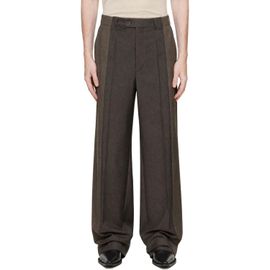 Maison Margiela Maison Margiela Taupe Two-Tone Wool Trousers