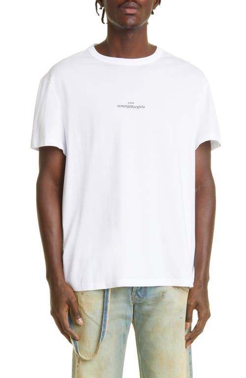 Maison Margiela Maison Margiela Upside Down Cotton Logo T-Shirt