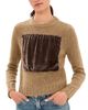 Maison Margiela Maison Margiela Velvet Patch Crew Sweater Mustard/Brown - 1
