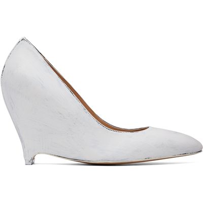 Maison Margiela Maison Margiela White & Black Heel-Less Heels