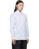 Maison Margiela Maison Margiela White & Blue Striped Cotton Shirt - 2