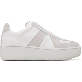Maison Margiela Maison Margiela White & Taupe Replica Wedge Sneakers