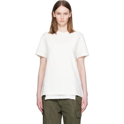 Maison Margiela Maison Margiela White Double Layered T-Shirt
