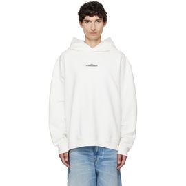 Maison Margiela Maison Margiela White Reversed Logo Hoodie