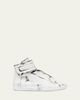 Maison Margiela Men's Future Bianchetto Leather Mid-Top Sneakers - 1