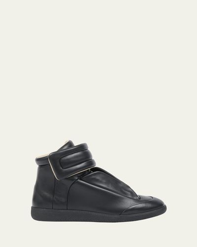 Maison Margiela Men's Future Leather High-Top Sneakers
