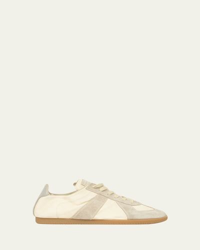 Maison Margiela Men's Replica Napa Leather and Suede Low-Top Sneakers