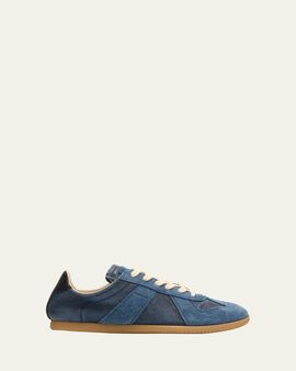 Maison Margiela Replica Mixed Leather Low-Top Sneakers