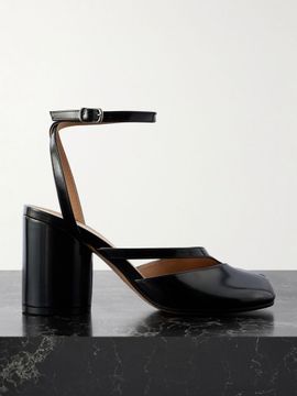 MAISON MARGIELA Tabi split-toe glossed leather pumps