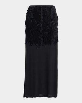 Maison Margiela Textured Paisley Maxi Skirt