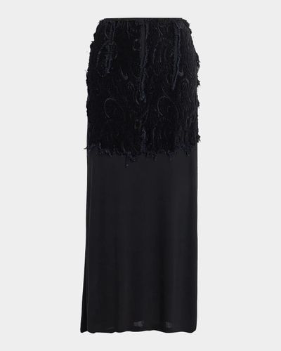 Maison Margiela Textured Paisley Maxi Skirt
